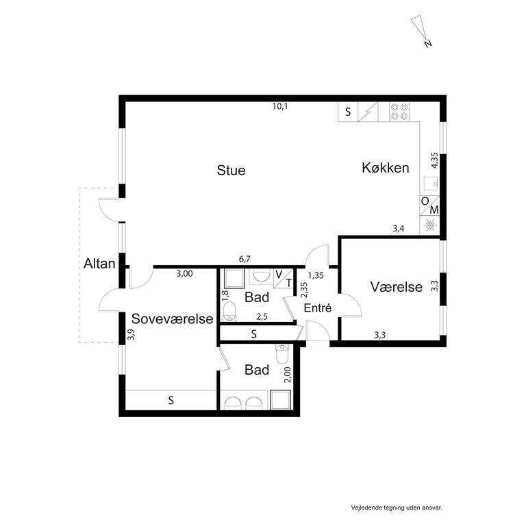 Lejlighed Lux Apartment, 2 Full Bathrooms, 4th *